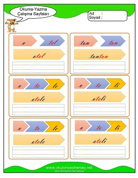 o sesi Grubu Çalışma Sayfaları